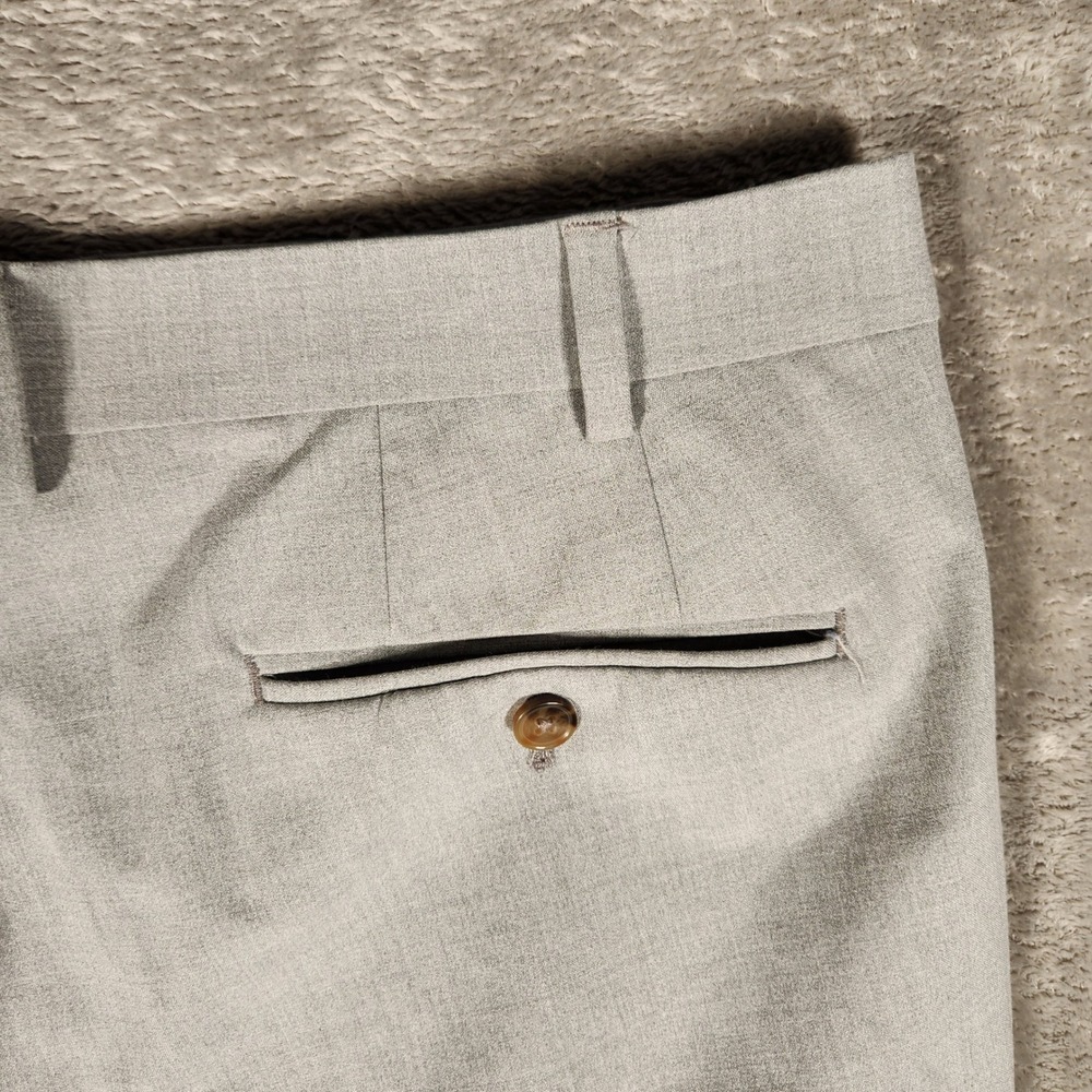 Lauren Ralph Lauren Dress Pants Mens 42x30 Gray Excellent Stretch Flat Front - Picture 12 of 13